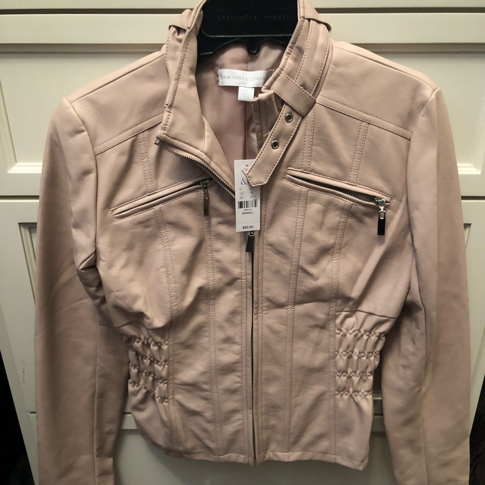 Light Pink Leather Jacket